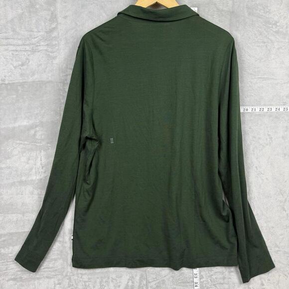 Kit and Ace Green Merino Wool Blend Button Up Shirt Men Sz XL Long Sleeve Casual - Picture 3 of 10
